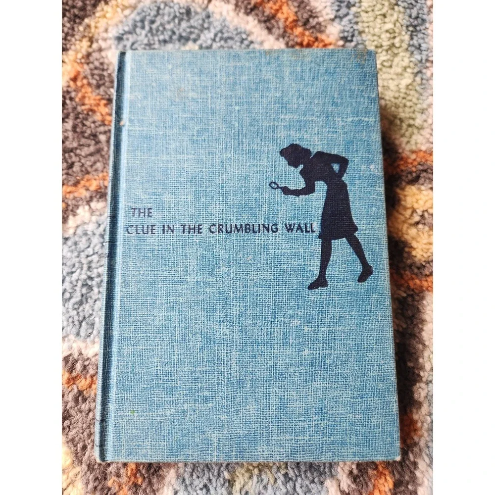 1959 Nancy Drew The Clue in the Crumbling Wall HC w/ Dust Jacket Blue‎ Tweed